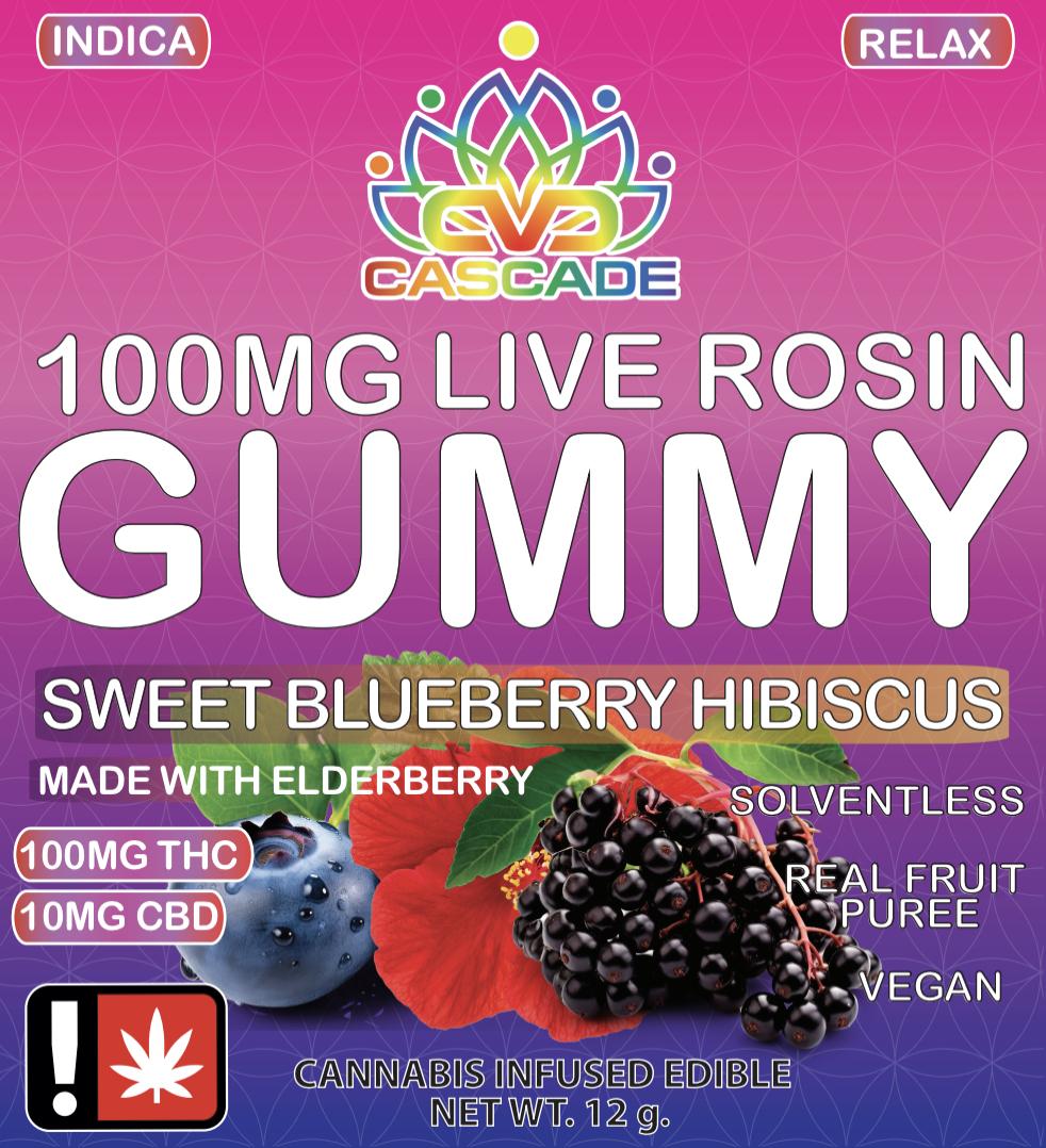 Photograph of product: CVC - Sweet Blueberry Hibiscus Rosin Gummy (I)