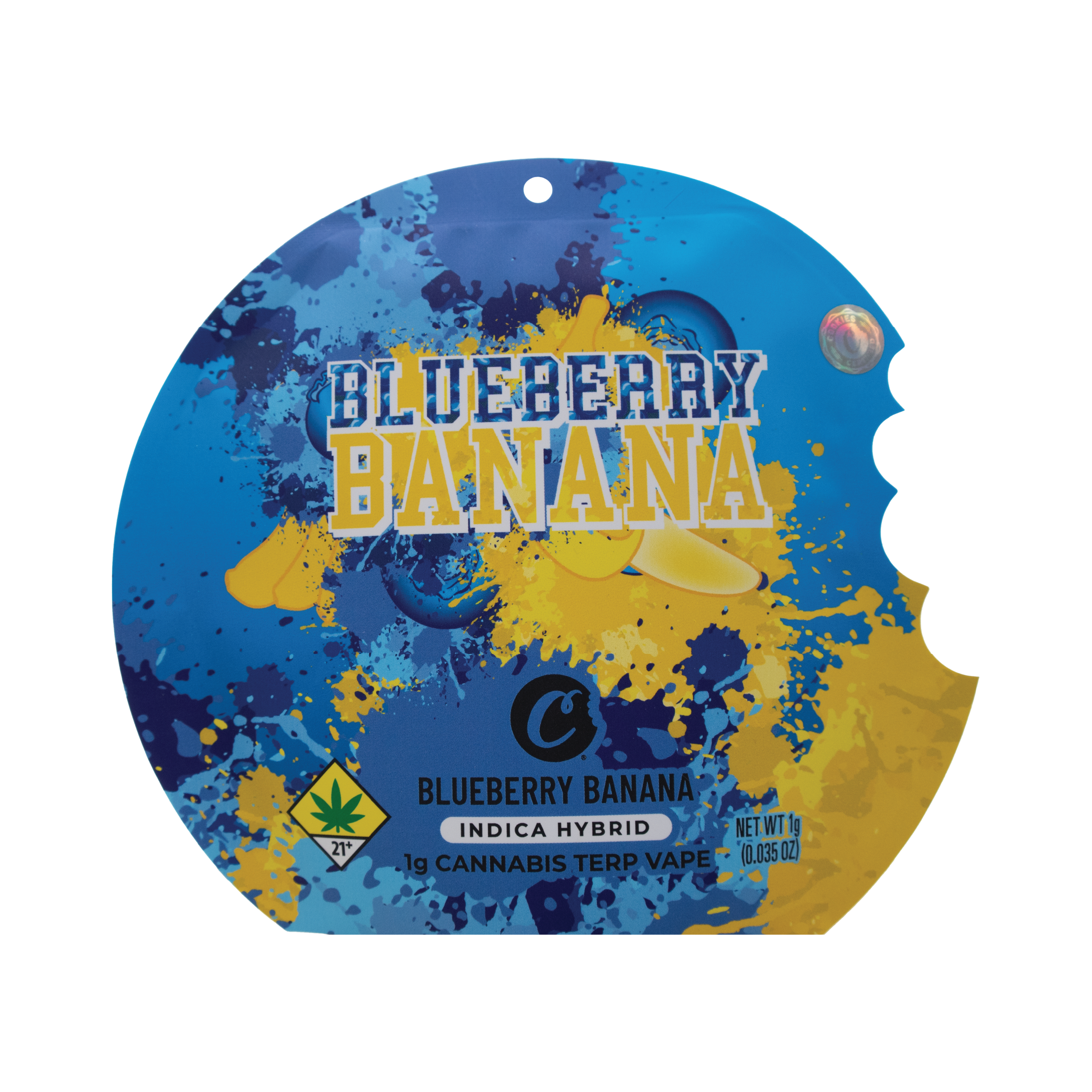 Photograph of product: Blueberry Banana Natural Terp Vape Cartridge Cookies W7-95
