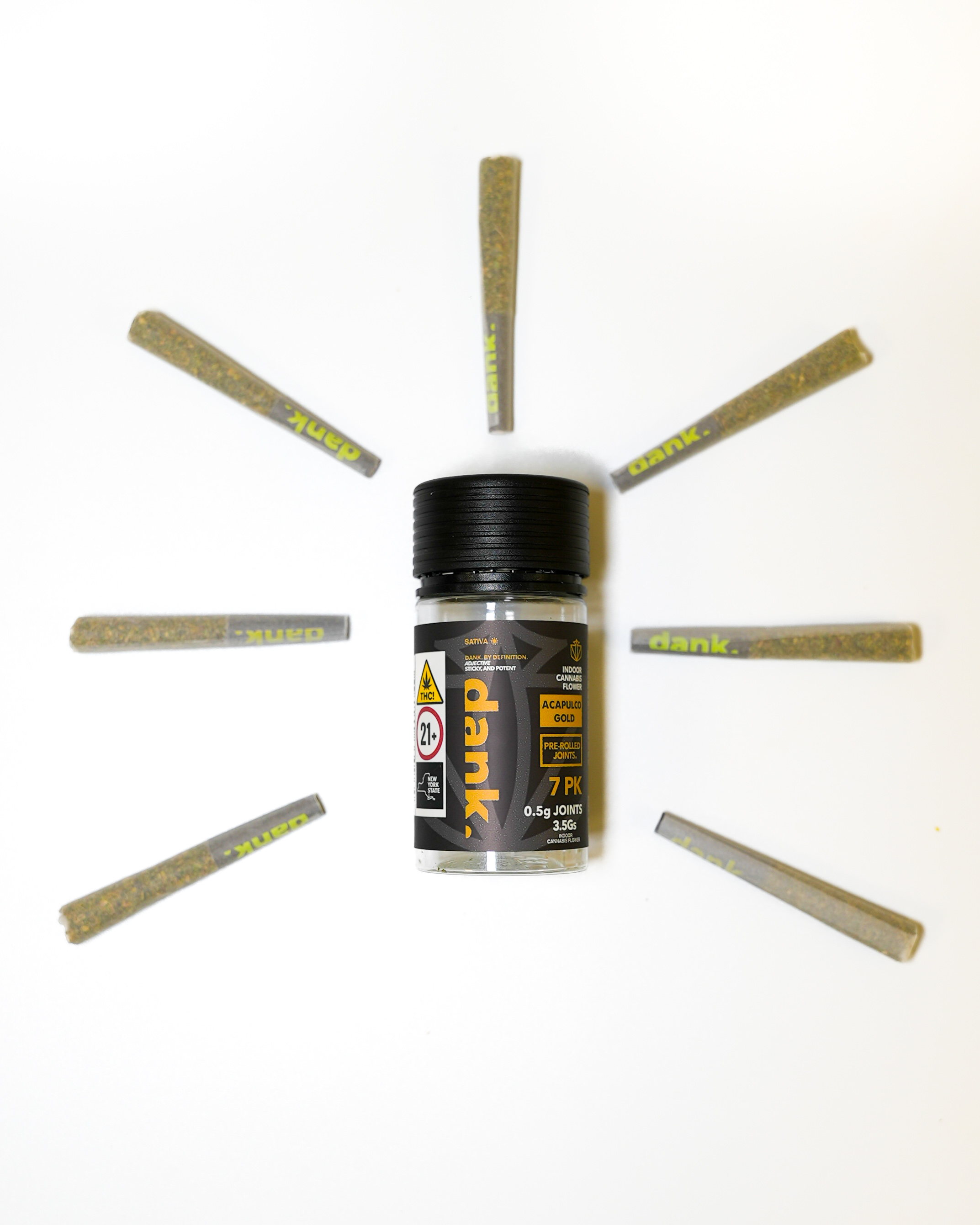 Photograph of product: ACAPULCO GOLD (7 PACK PRE-ROLL) - 3.5g