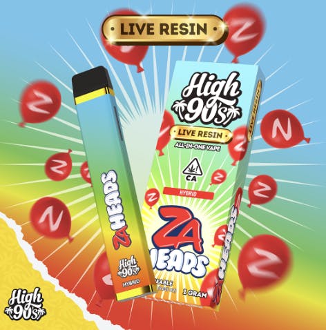 Photograph of product: ZA Heads Live Resin All In One Disposable 1g - Sales Floor