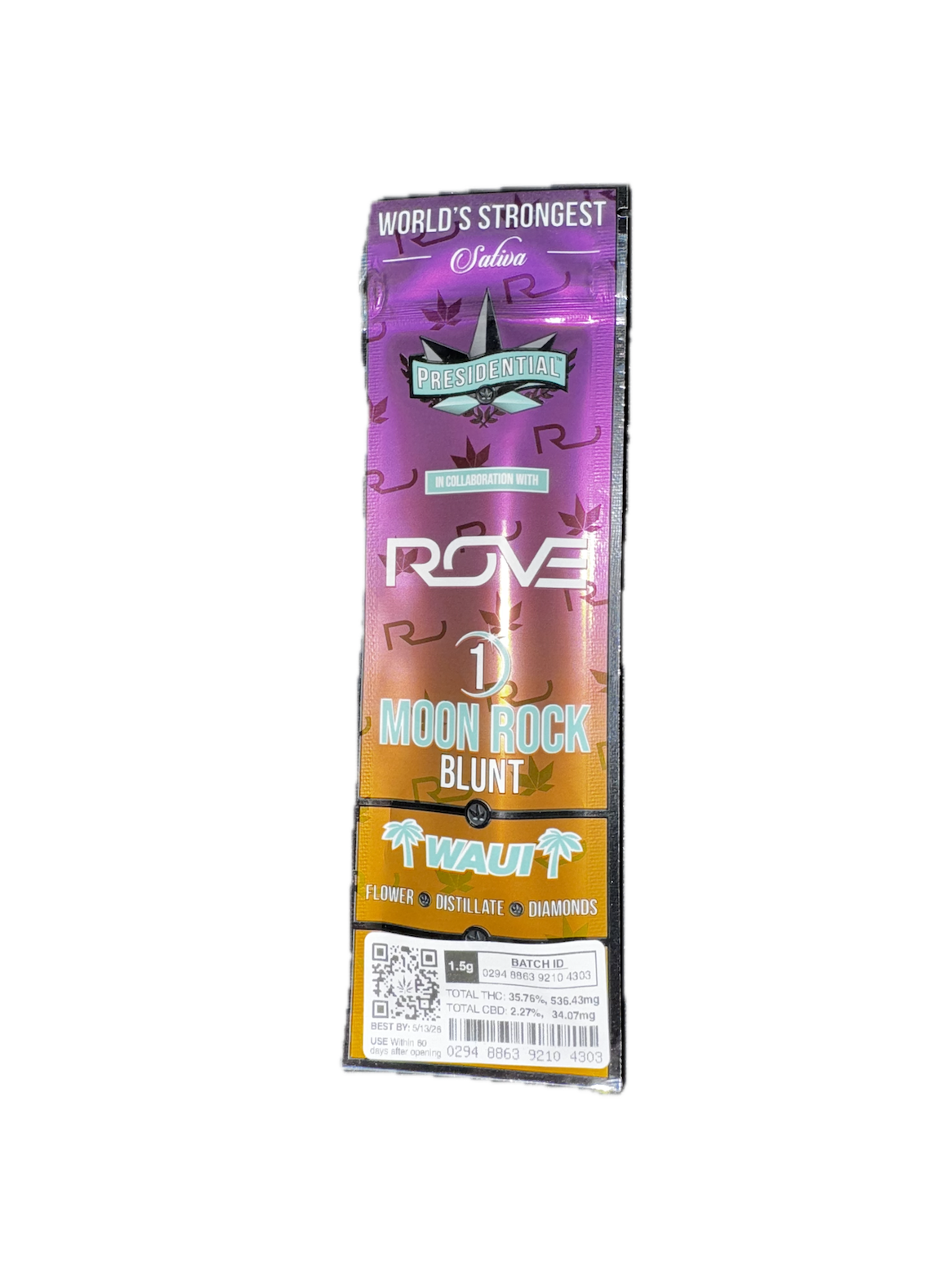 Photograph of product: PRESIDENTIAL X ROVE Waui 1.5g Moon Rock Blunt