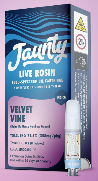 Photograph of product: Velvet Vine Live Rosin Cartridge [G54]