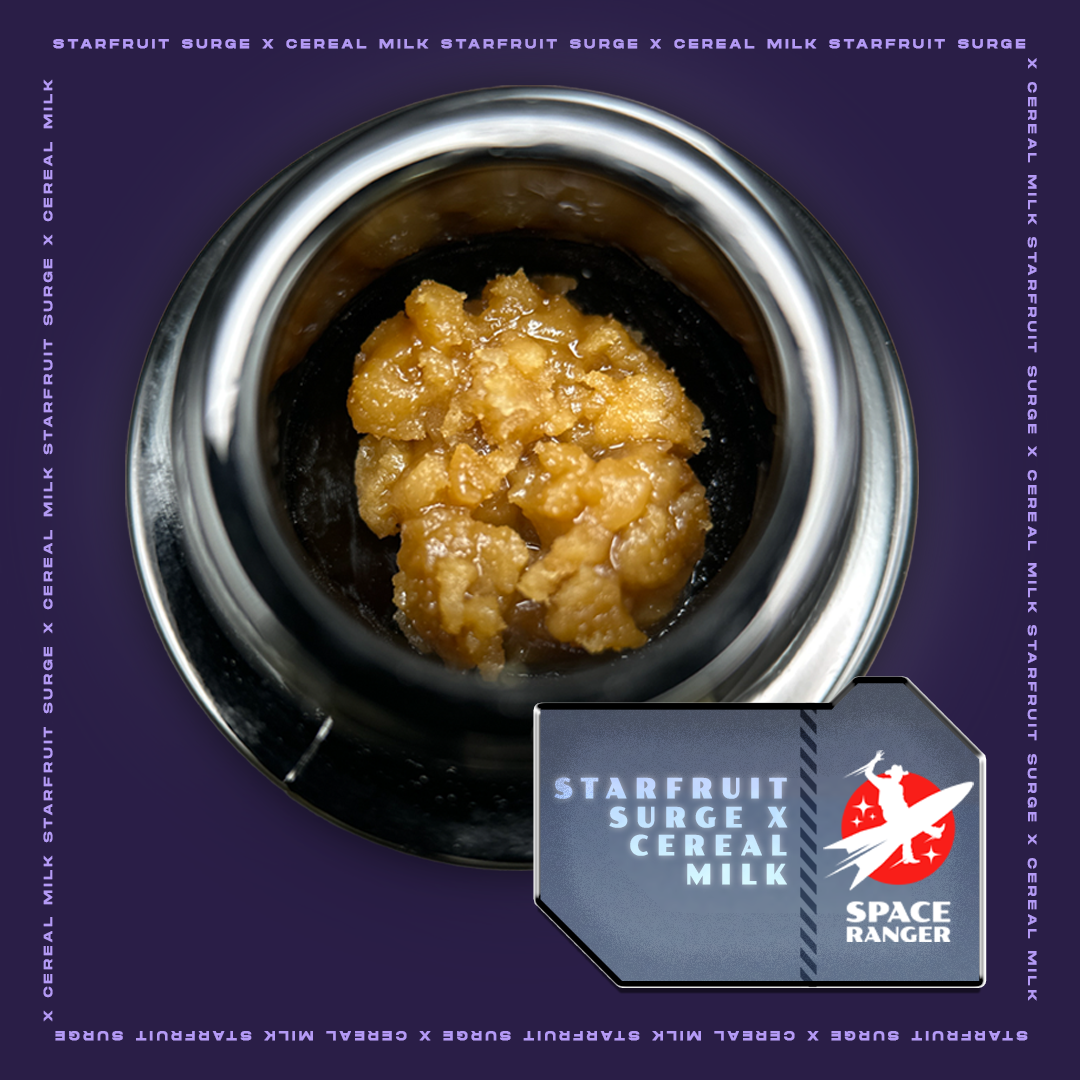 Photograph of product: Space Ranger | Starfruit Surge x Strawnana | 2g Cured Budder