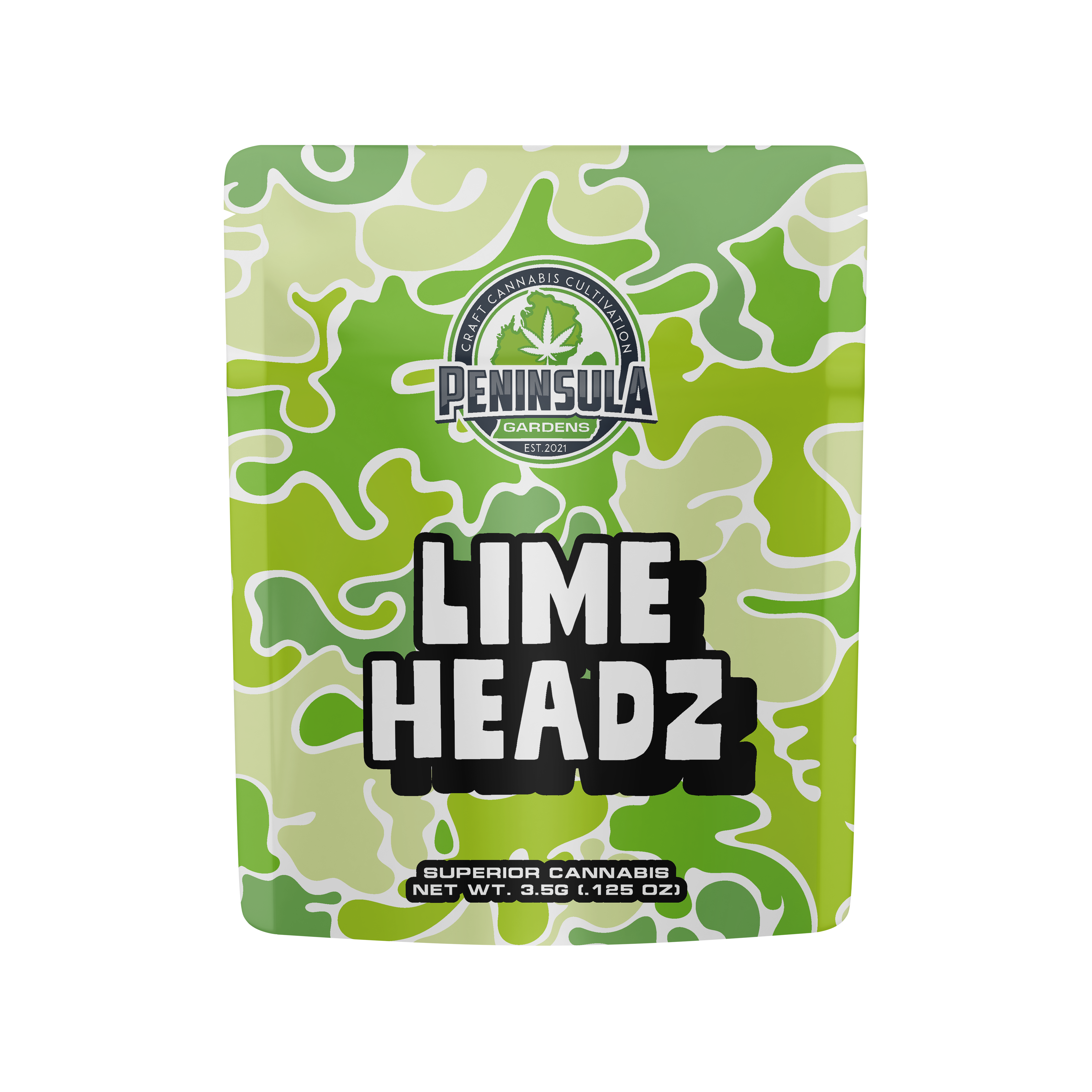 Photograph of Product: Peninsula - Pre-Pack - Lime Headz - 3.5g
