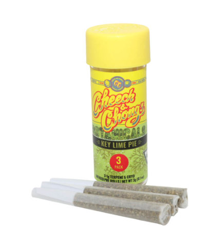 Photograph of product: Cheech & Chong - Key Lime Pie - 3x1g Infused Preroll Pack