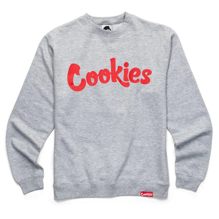 Photograph of product: Cookies - Original Mint - Fleece Crewneck - Grey/Red - 2X