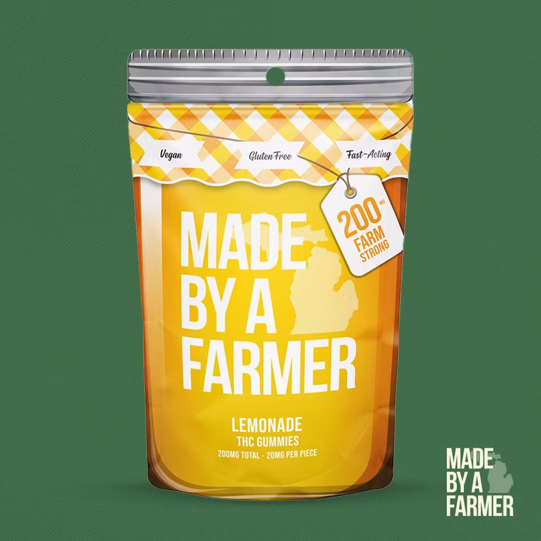 Photograph of Product: Made By A Farmer | Lemonade | Infused Gummies | 200mg | Sativa
