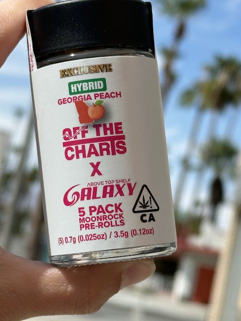 Photograph of product: Georgia Peach | .7g x 5 Infused Pre-Rolls - OTC COLLAB