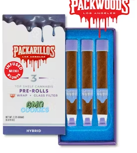 Photograph of product: GMO Cookies | Infused Mini Blunts | Packarillos