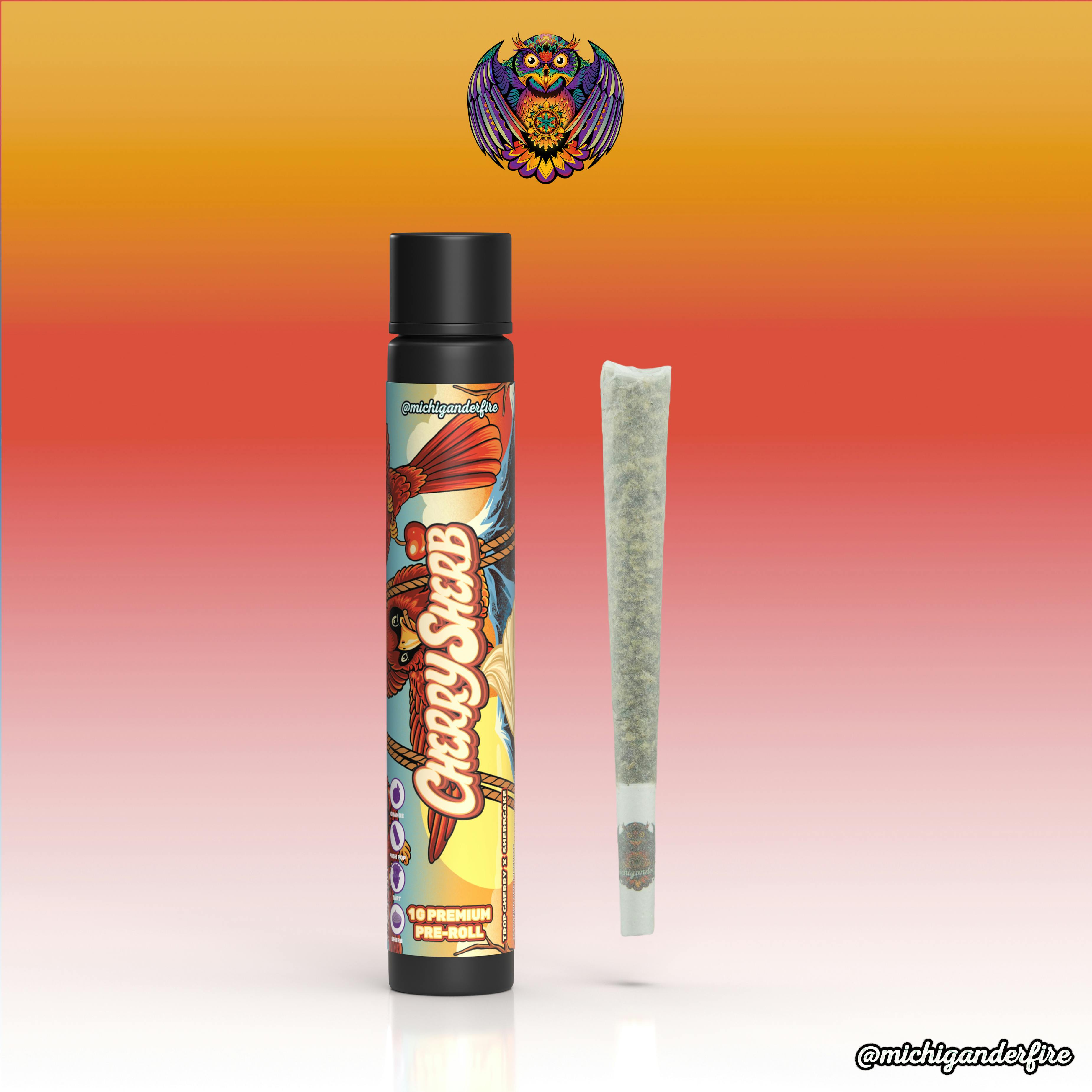 Photograph of Product: MICHIGANDER FIRE PRE ROLL | CHERRY SHERB