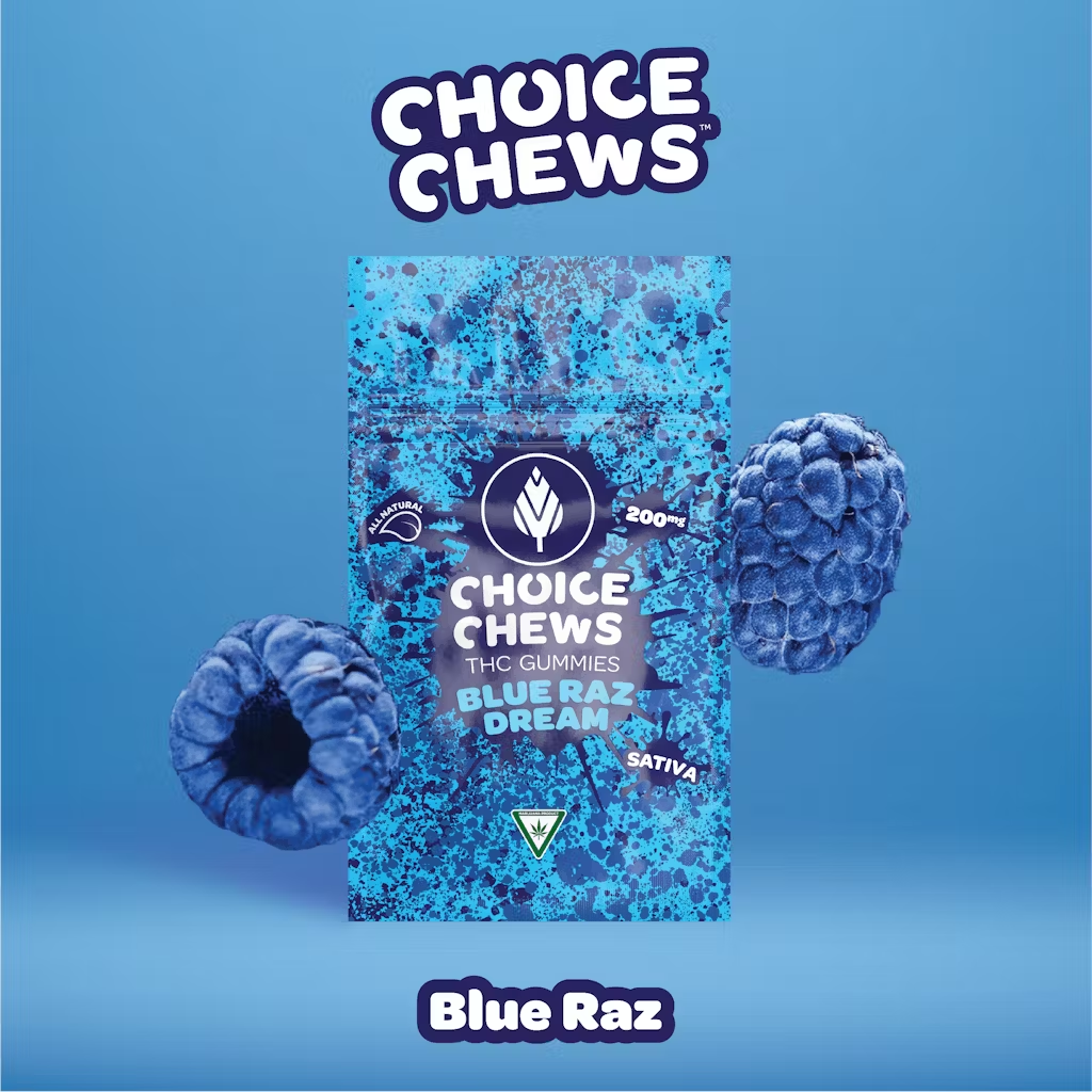 Photograph of Product: Blue Razz Dream High Dose Gummies - 10 Pack