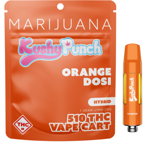 Photograph of product: KUSHY PUNCH 1G ORANGE DOSI CARTRIDGE-HYBRID