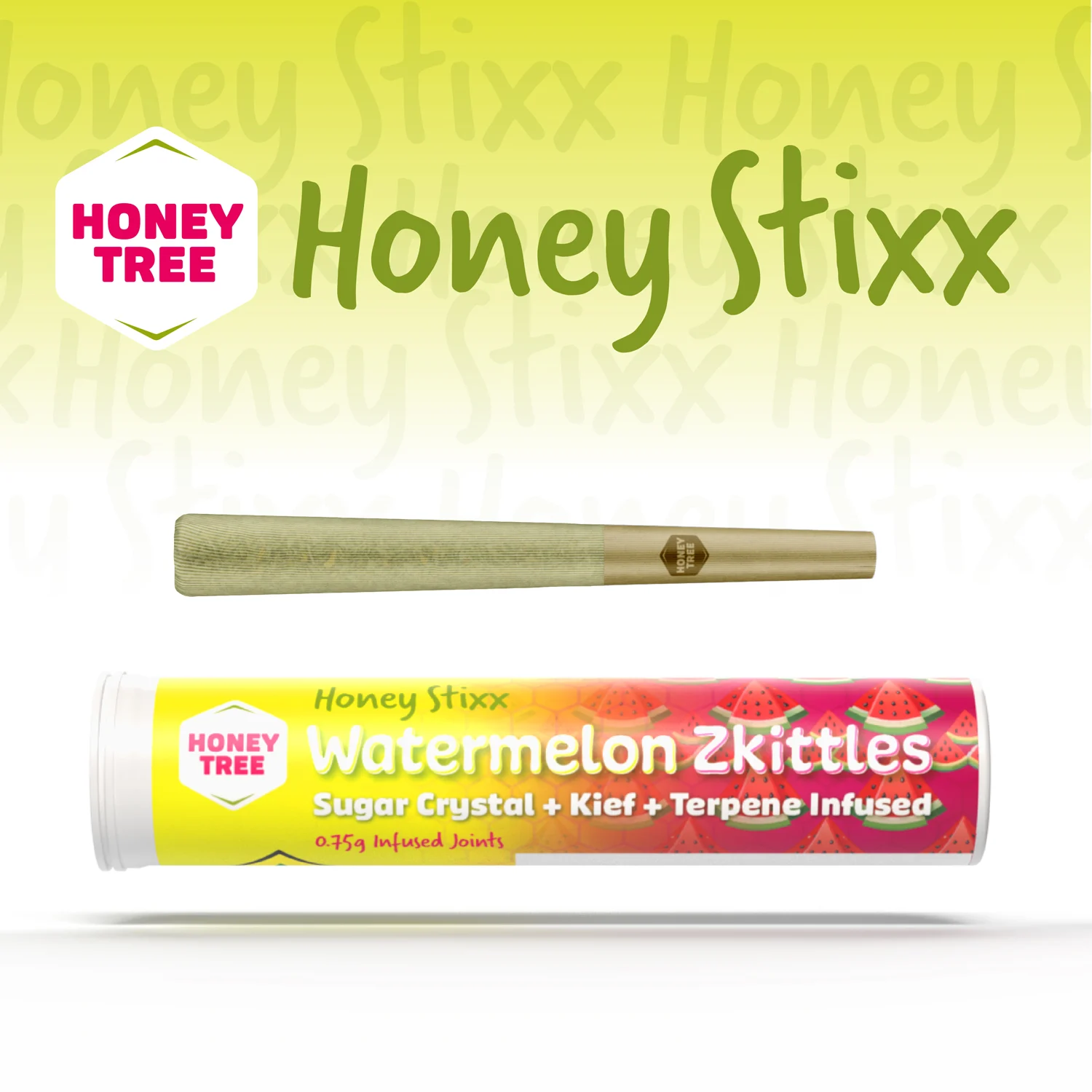 Photograph of product: Honey Stixx - Watermelon Zkittles (I) - Flavored Infused Pre-roll - 0.75g