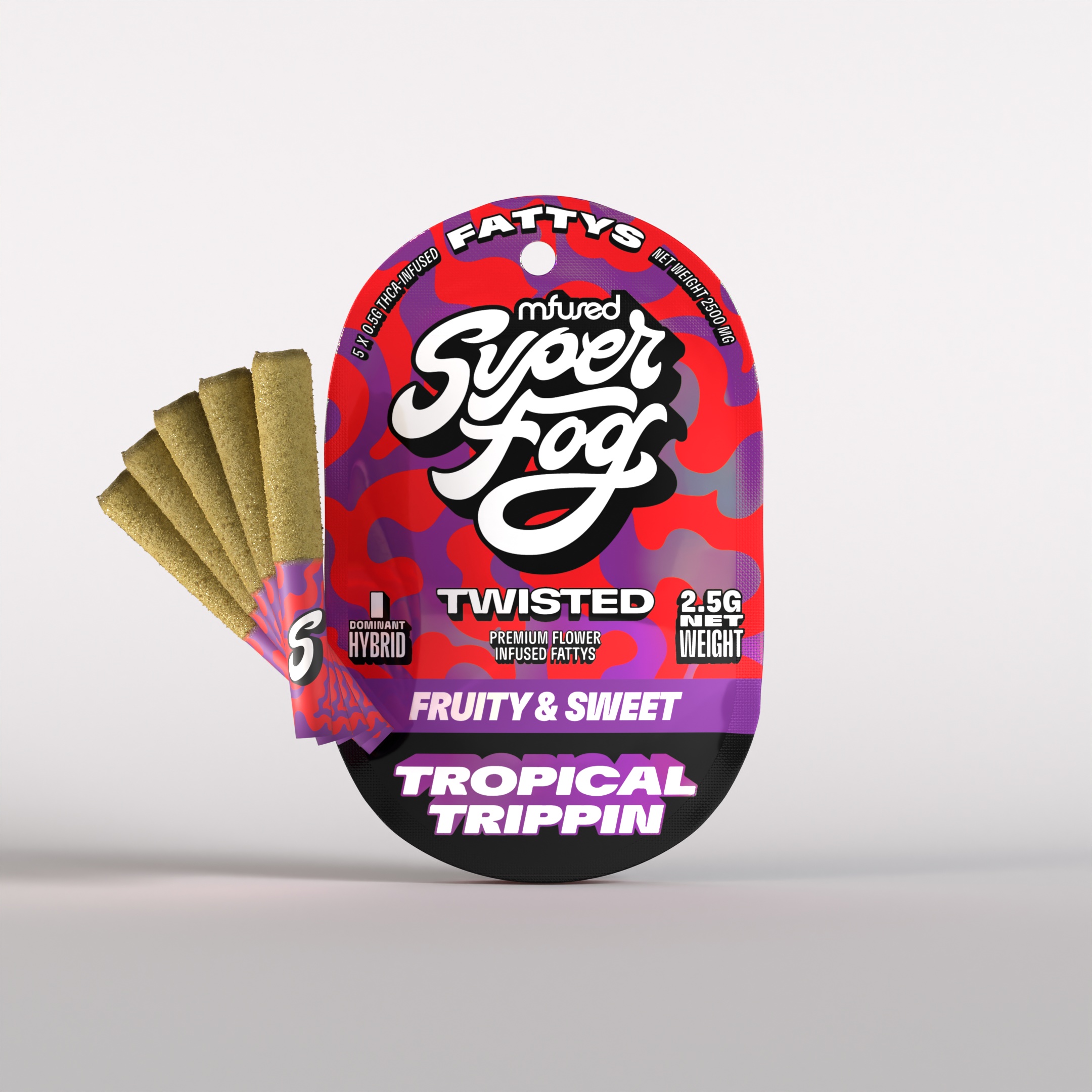 Photograph of Product: Tropical Trippin Infused Pre-Roll | 5 x 0.5g
