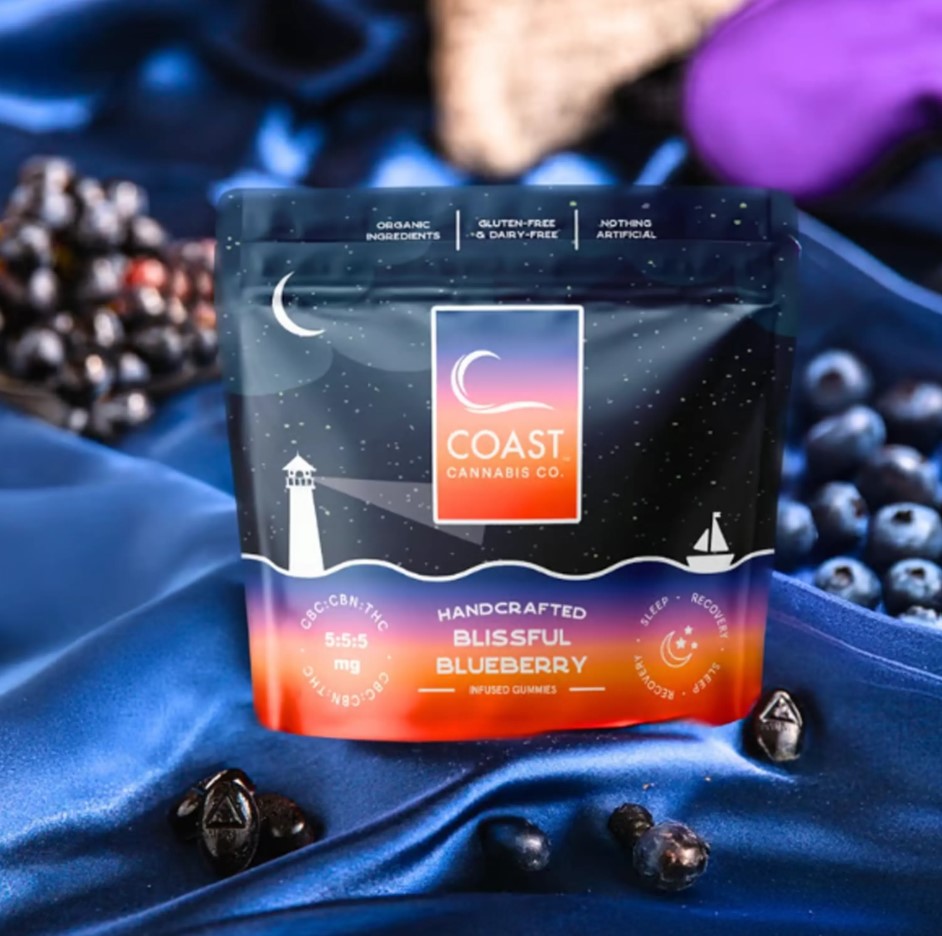 Photograph of product: Blissful Blueberry | 1:1:1 TH-oui : CBC : CBN | 20pk