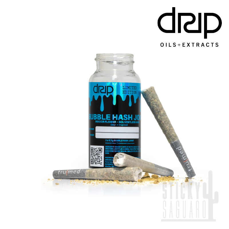 Photograph of product: DRIP Pre-Roll 3 Pk Bubble au chocolat Infused Sherb Pie x Dark Rainbow (H) 2.1g