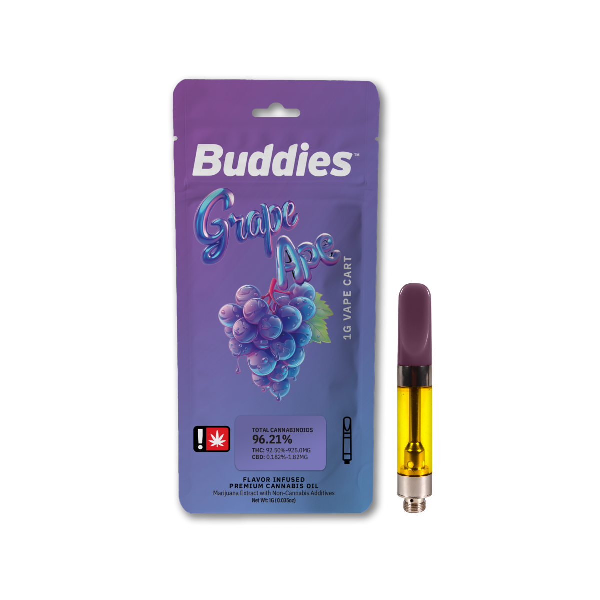 Photograph of product: Buddies Distillate: Grape Ape