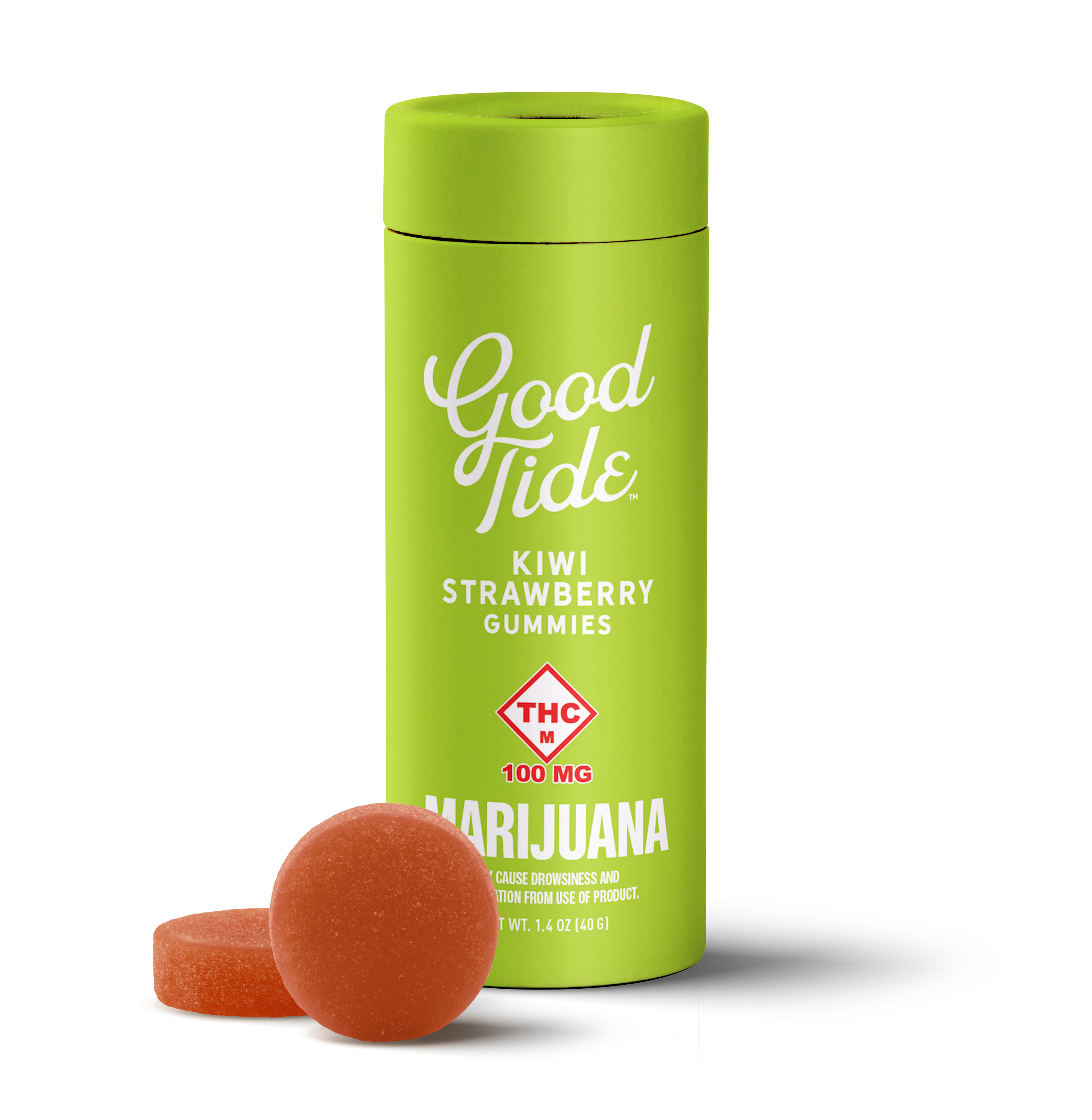 Photograph of product: Kiwi Strawberry THC:CBD:CBG Rosin Gummies (100mg)