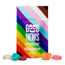 Photograph of product: Good News | 100mg Gummies | Pride Assorted Sours