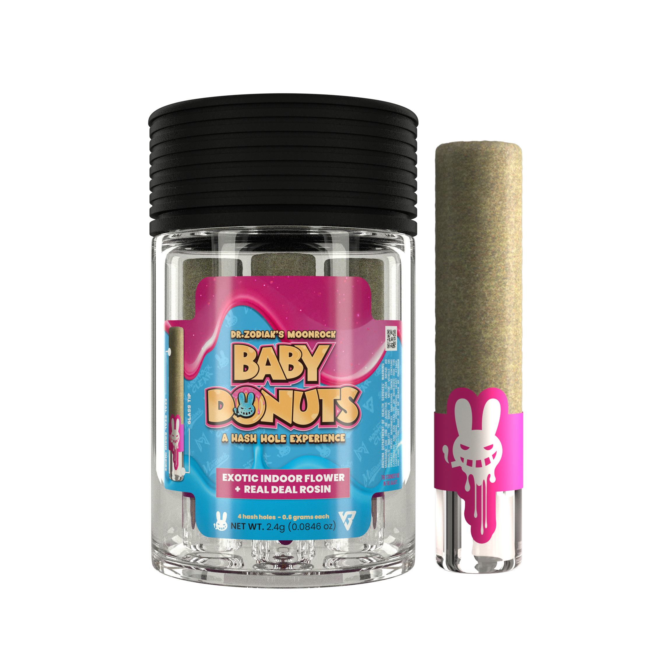 Photograph of product: Dr. Zodiak's Moonrock au chocolat Hole Blunt - GMO x Kiwi Time Machine