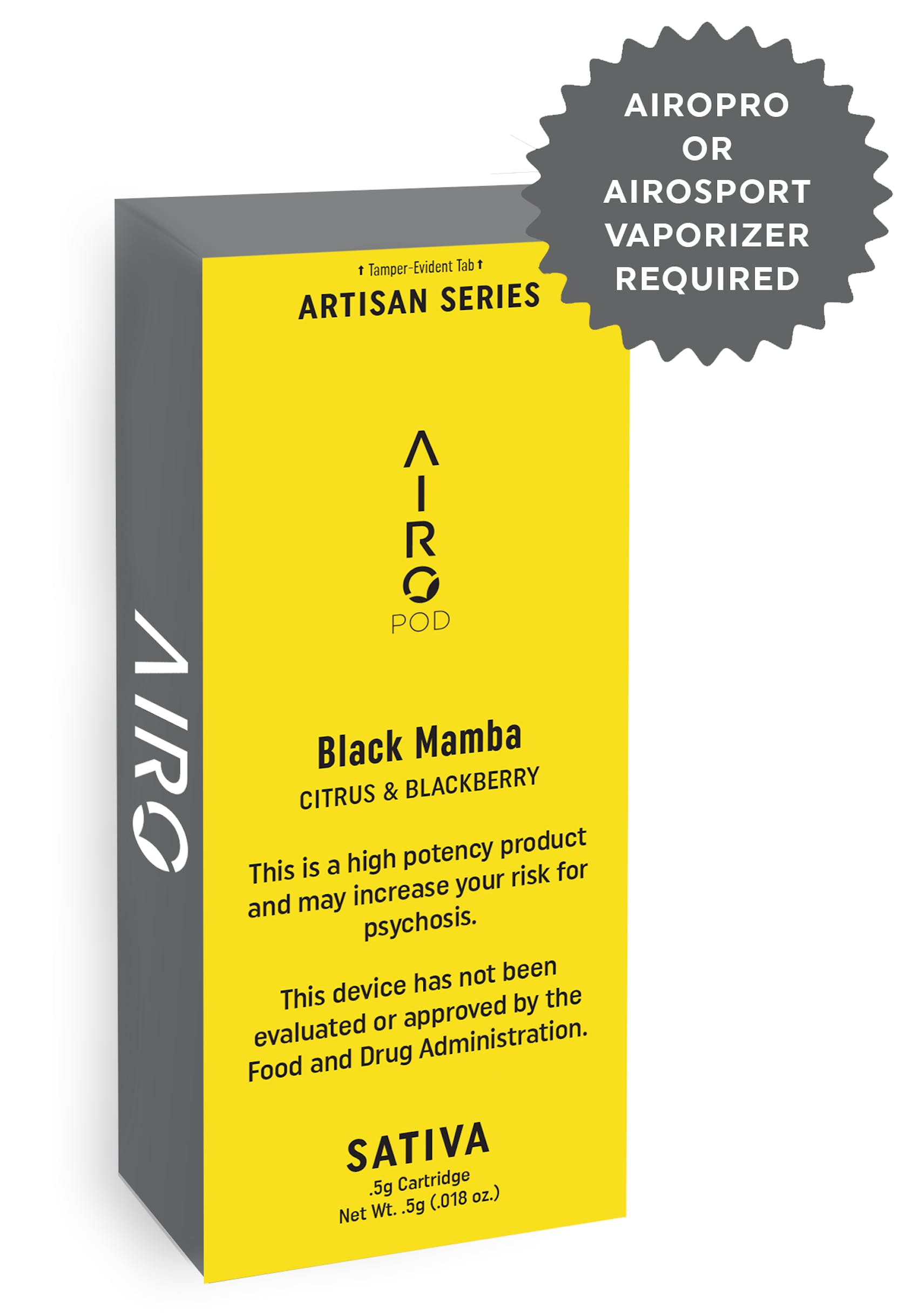 Photograph of product: Airo  |  Black Mamba  | Vape Carts