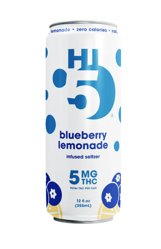 Photograph of product: Hi5 Blueberry Lemonade Seltzer 12oz ~5mg 4pk (~20mg)