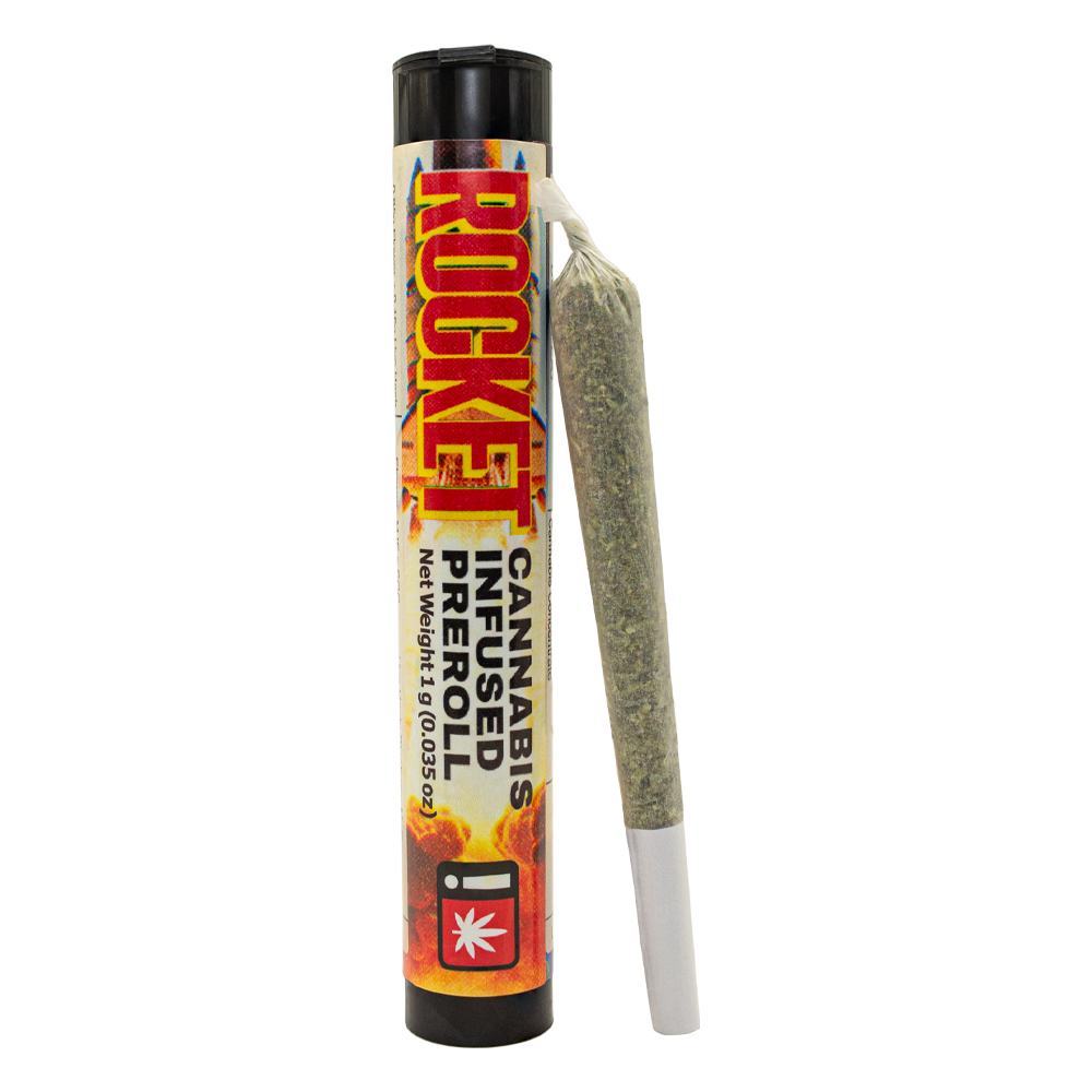 Photograph of product: Rocket - Champaign Jager + Pie Face - 1G au chocolat Infused Preroll
