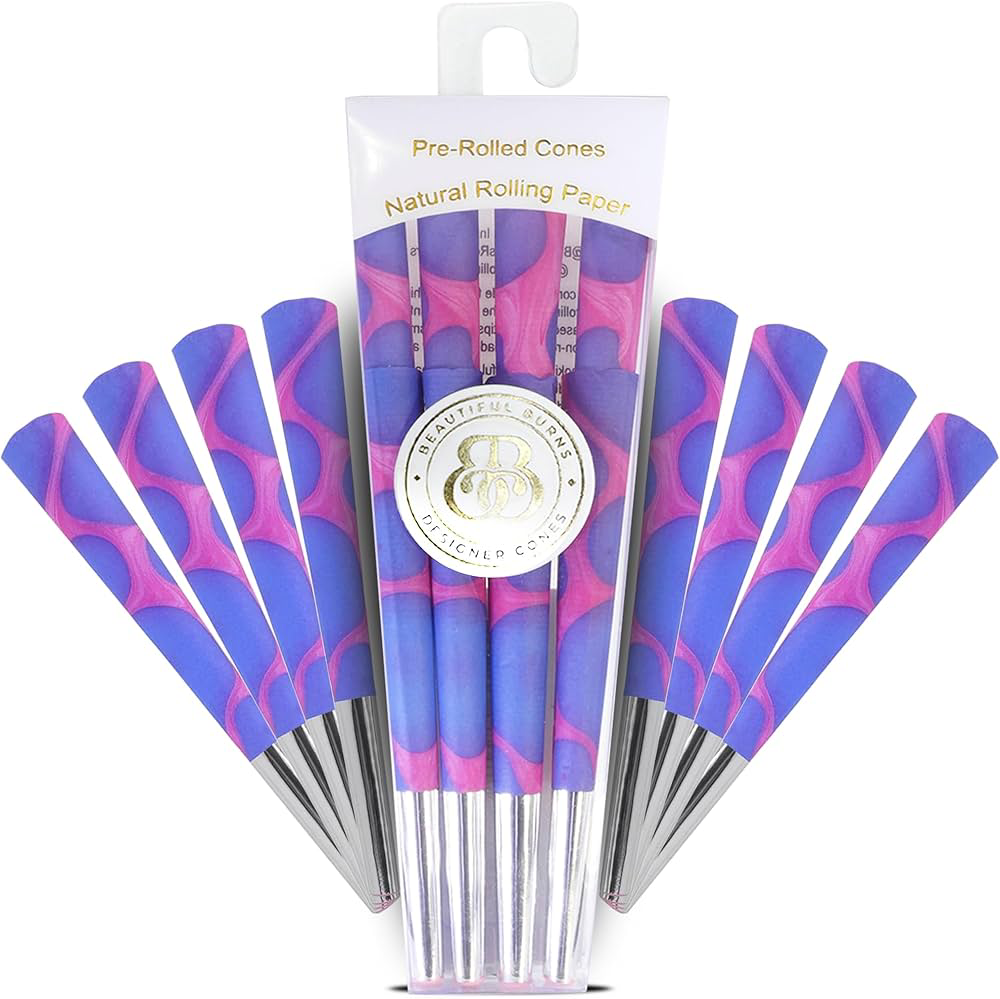 Photograph of product: Cones - Beautiful Burns - Designer Cones 8 Pack-Bubble Gum Lava Lamp