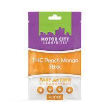 Photograph of product: MOTOR CITY | PEACH MANGO STIXX | FAST ACTING SUCKER | 200MG