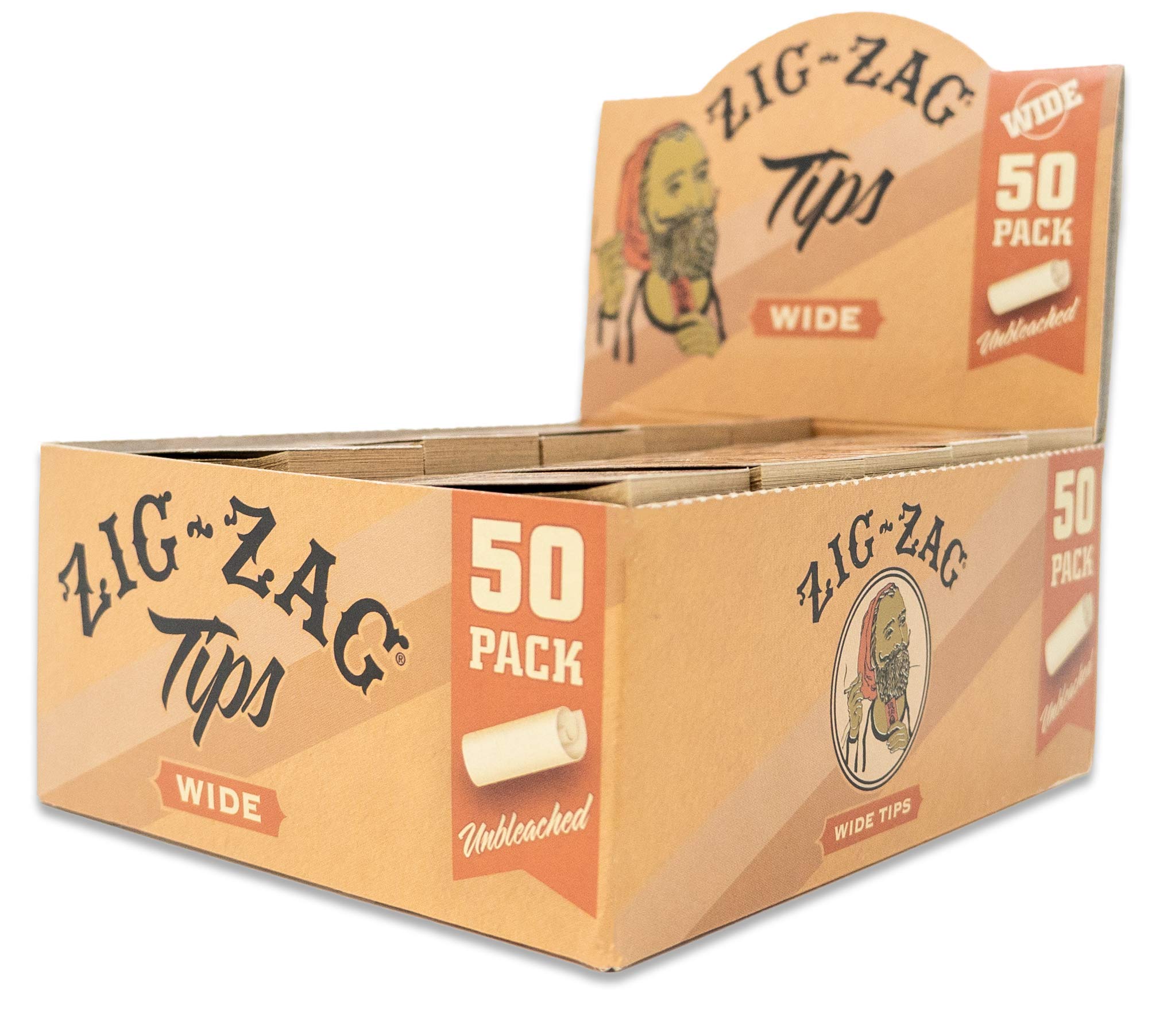 Photograph of product: Zig Zag Unbleached Tips - Wide