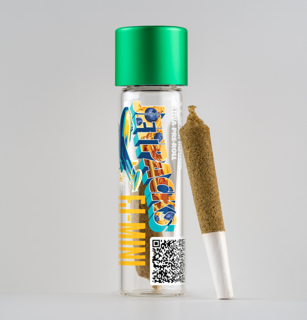 Photograph of product: JETPACKS | INFUSED PRE-ROLL | FJ-MINI: BLUEBERRY KUSH