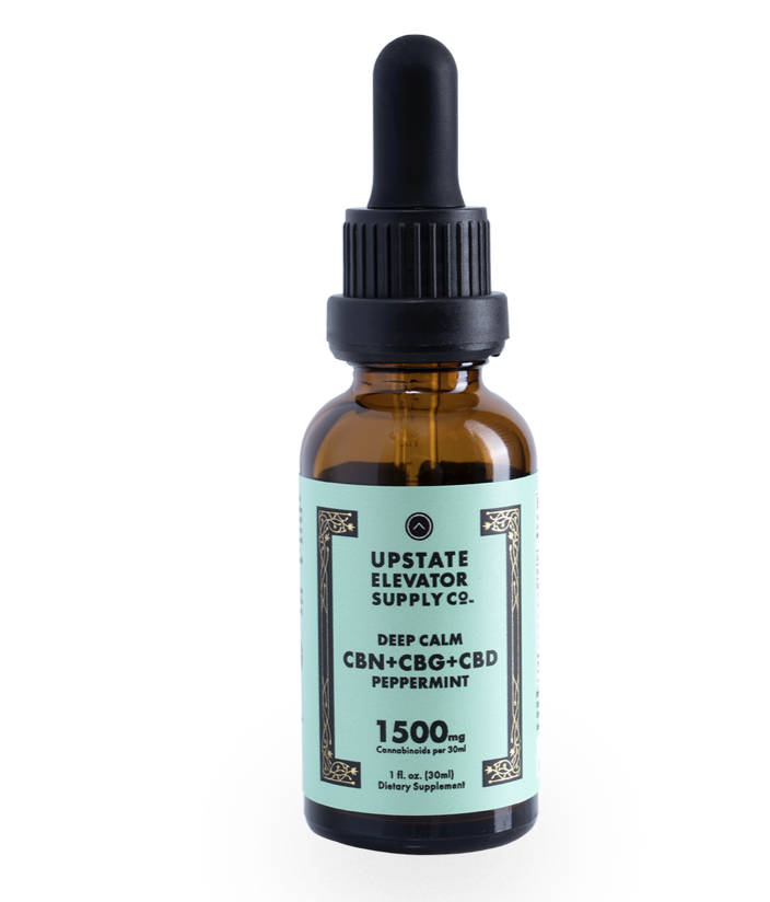 Photograph of product: Upstate Elevator | Deep Calm CBN+CBG+CBD Peppermint | 1500mg Hemp Extract