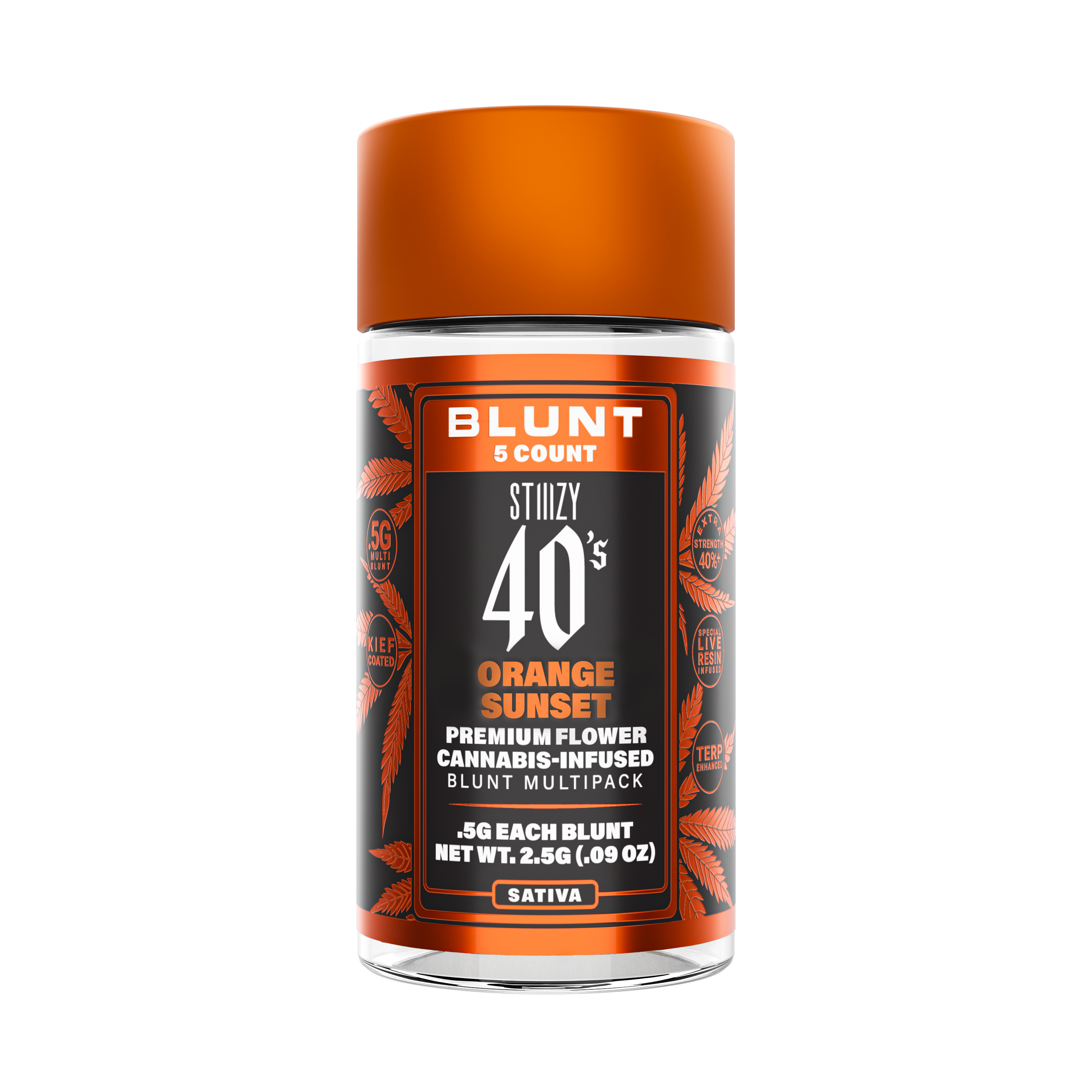 Photograph of product: 40's Infused Orange Sunset Mini Blunts 2.5g (0.5g ea | 5-Pack)