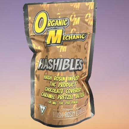 Photograph of product: Organic Mechanic au chocolatibles - au chocolat Rosin Infused Chocolate Covered Caramel Pretzel Bites 100mg