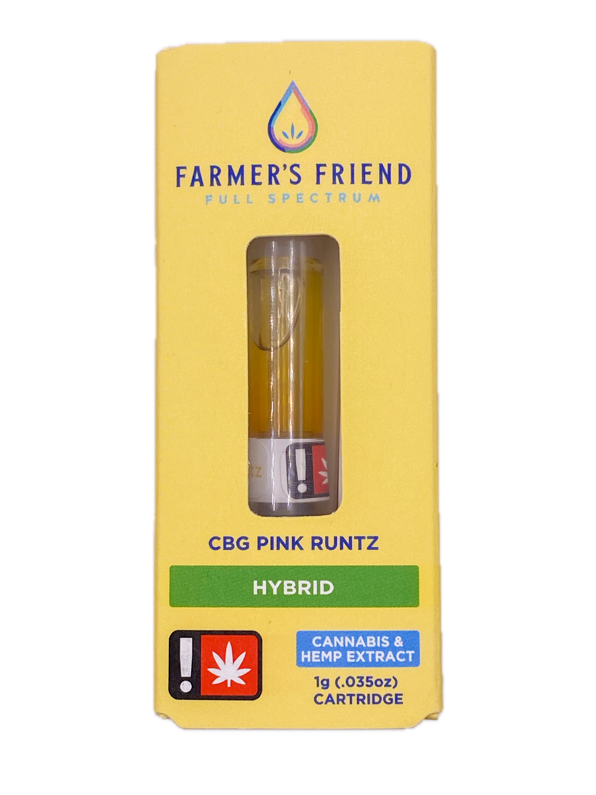 Photograph of product: FARMER'S FRIEND - VAPE - 1G - HYBRID - CBG - PINK RUNTZ