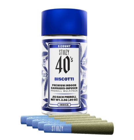 Photograph of product: BISCOTTI - 0.5G 5PK MINI PREROLLS