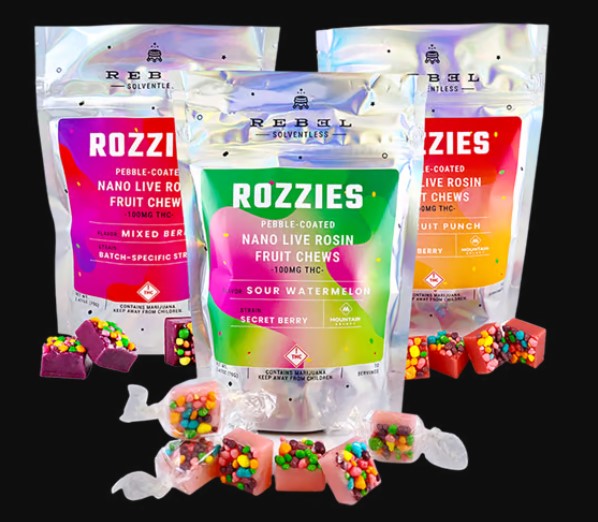 Photograph of product: ORANGE PINEAPPLE - ROSIN CHEW - 100MG - 100 MG