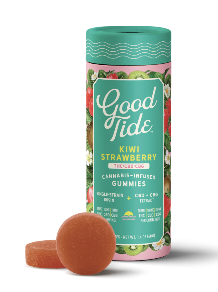 Photograph of product: Good Tide | Kiwi Strawberry | 200MG au chocolat Rosin Gummies