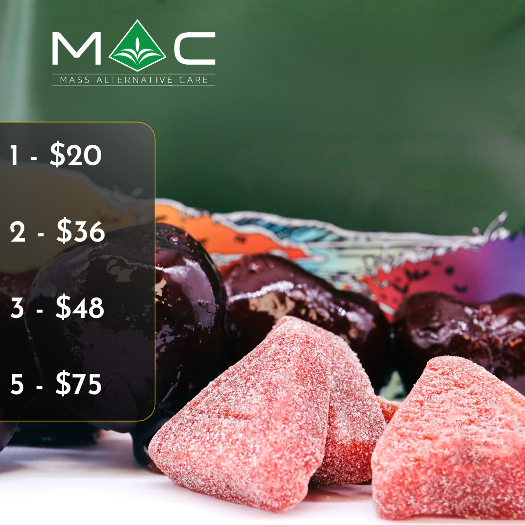 Photograph of product: Sour Cherry sMACs RSO 5mg 20pc F.S sMACs