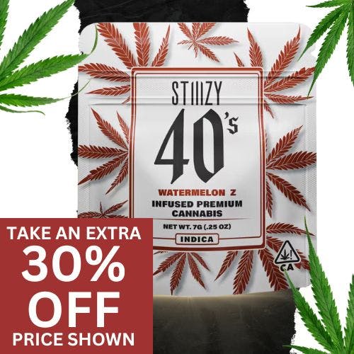 Photograph of product: Watermelon Z (I) - 7g Infused Myler 40's Bags - Retail