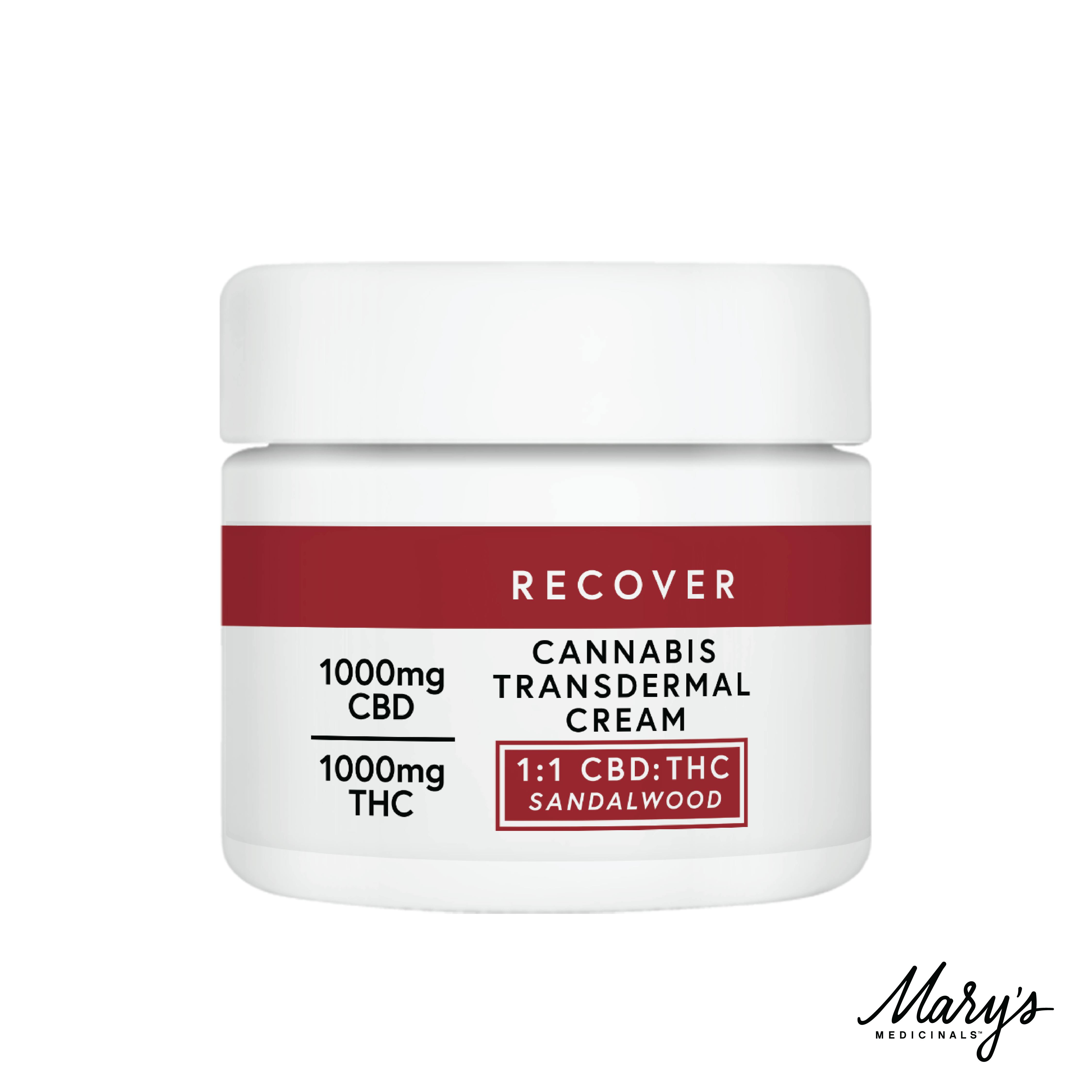 Photograph of product: Marys Medicinals Cream Sandalwood Recover 1000MG