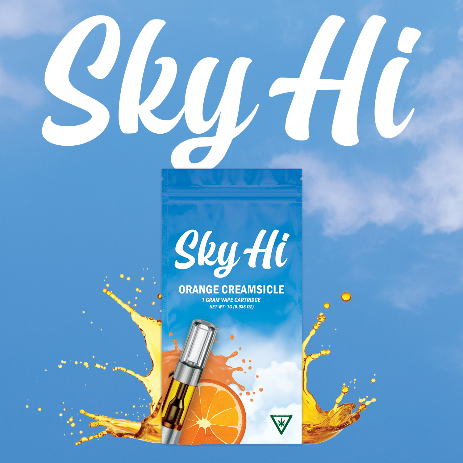 Photograph of product: Sky-HI Orange Creamsicle 1g Cart