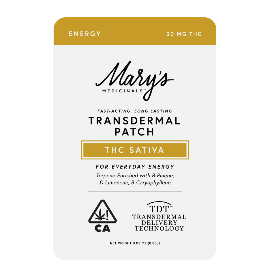 Photograph of product: Mary's Medicinals Energy 20mg TH-oui Oui'd Transdermal Patch Rec