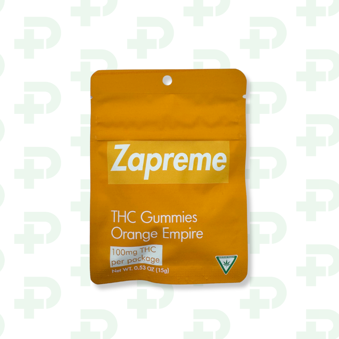 Photograph of product: Zapreme 100mg Gummies - Orange Empire