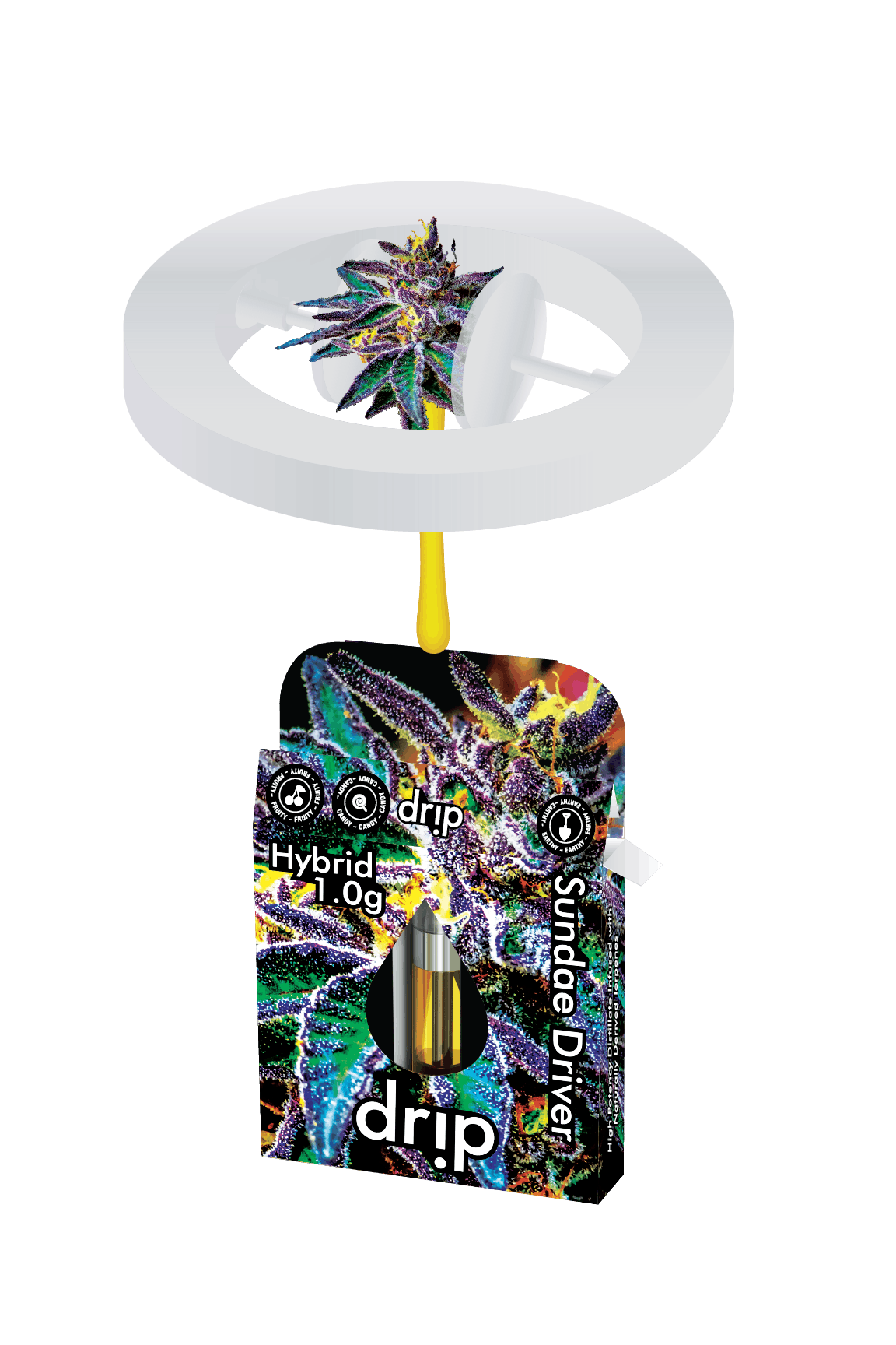 Photograph of product: Drip 1g Cartridge - Sundae Driver (Hybrid)