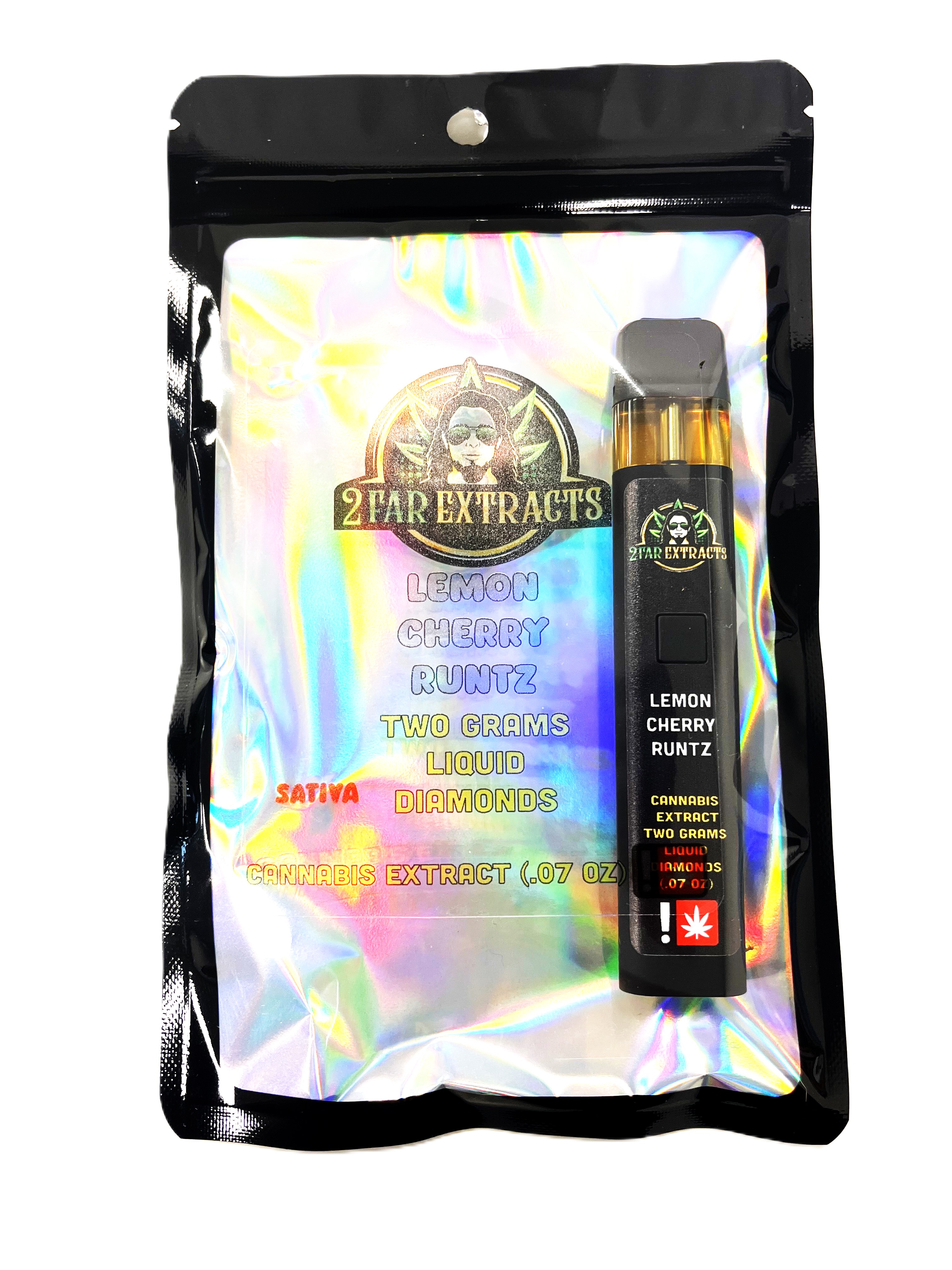 Photograph of product: 2 Far Extracts 2g Disposable | Lemon Cherry Runtz
