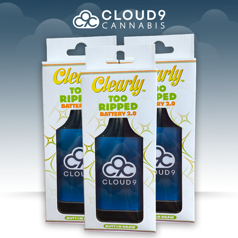 Photograph of product: CLEARLY Too Ripped 510 Thread Dual Cart Battery: Cloud 9