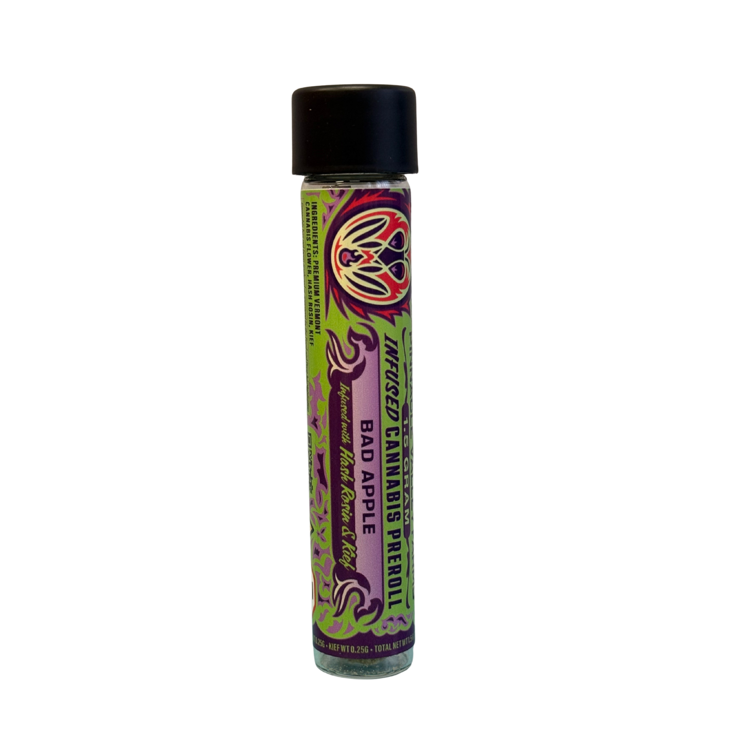 Photograph of product: Bad Apple I 1.5g Infused Pre-roll I Pinnacle Valley Farms