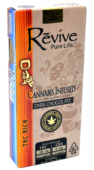 Photograph of product: Revive Pure Life | TH-oui Rich Rosin Infused Dark Chocolate | 46.8G