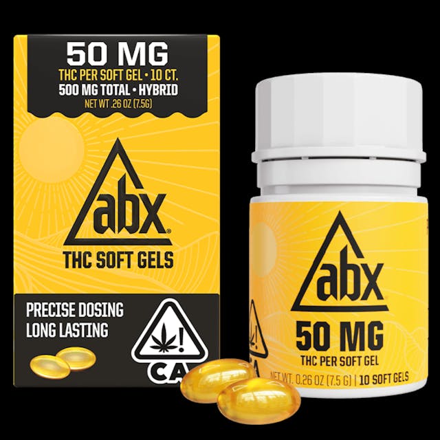 Photograph of product: ABX - 50mg 10ct Soft Gels - 
